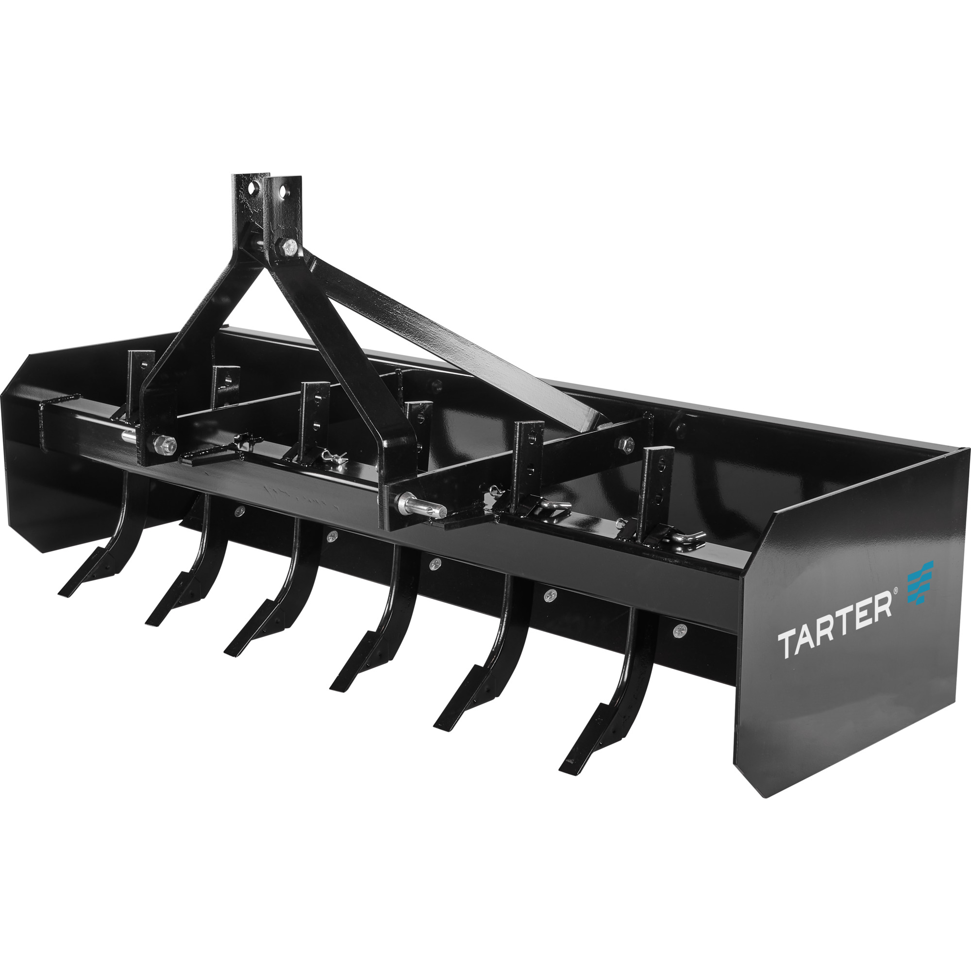 Tarter 200 Series Box Blade - 6ft., 72.75in. Working Width, Category 1, Adjustable Ripper Shanks, Model# BB206BL